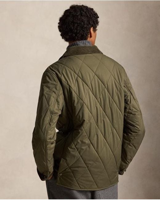 Polo Ralph Lauren Green The Beaton Quilted Car Coat for men