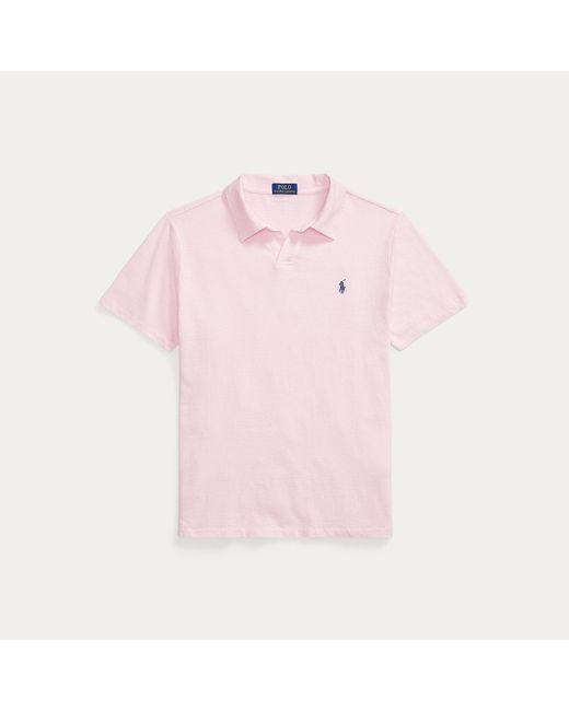 Polo Ralph Lauren Pink Standard Fit Cotton-Linen Polo Shirt for men