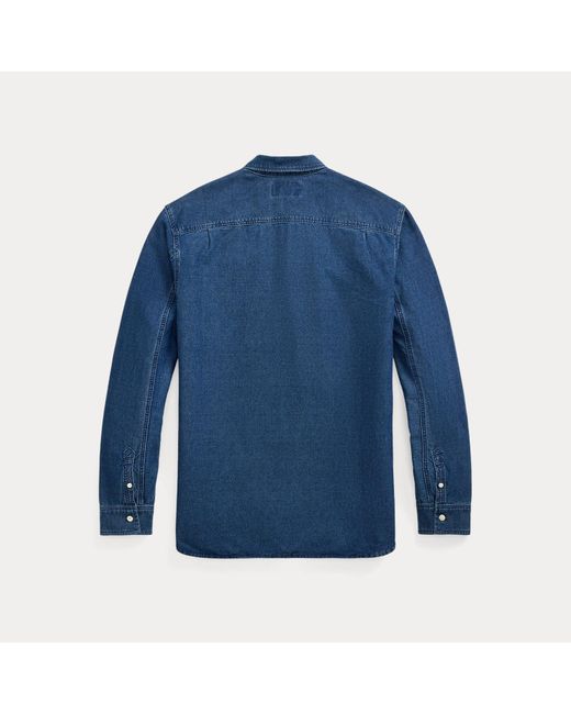 RRL Blue Oxford Workshirt for men