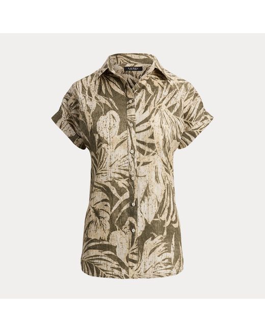 Ralph Lauren Green Relaxed Fit Print Short-Sleeve Shirt