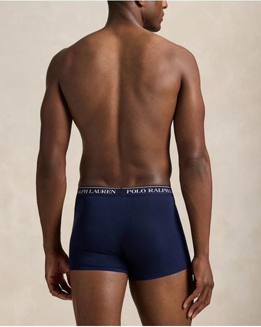 Polo Ralph Lauren Blue Stretch Cotton Boxer Shorts 3-pack for men