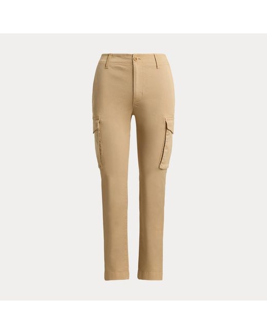 Ralph Lauren Natural Chino Cropped Cargo Pant