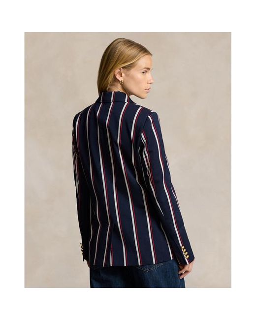 Polo Ralph Lauren Blue Crest-patch Striped Blazer