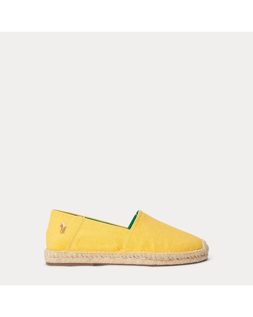 Polo Ralph Lauren Yellow Cevio Washed Canvas Espadrille for men