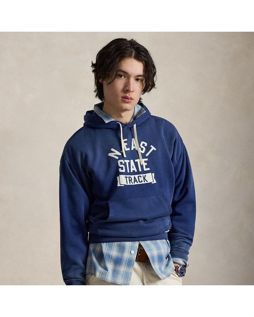 Polo Ralph Lauren Blue Vintage Fit Fleece Graphic Hoodie for men