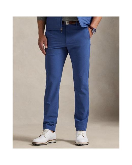 Ralph Lauren Blue Slim Fit Performance Trouser for men
