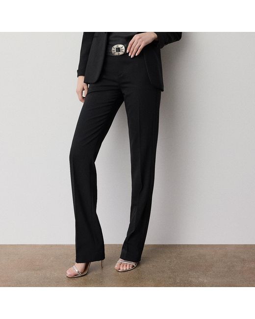 Ralph Lauren Black Seth Wool Gabardine Trouser