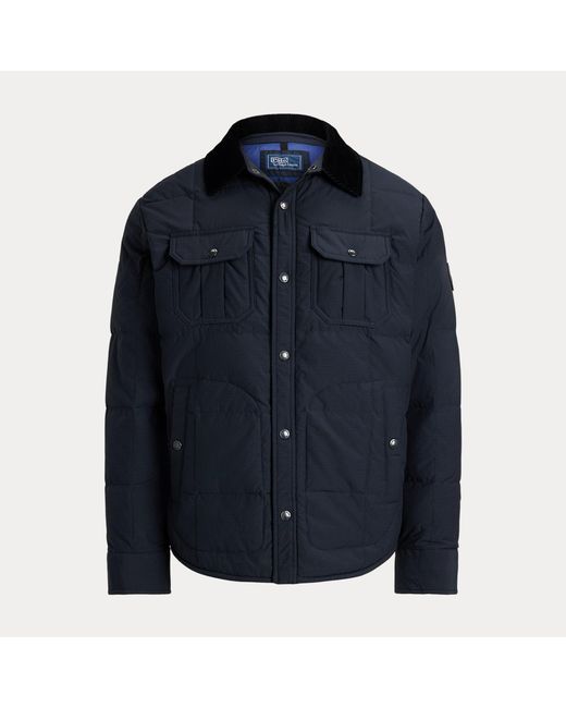 Polo Ralph Lauren Black The Hartland Down Shirt Jacket for men