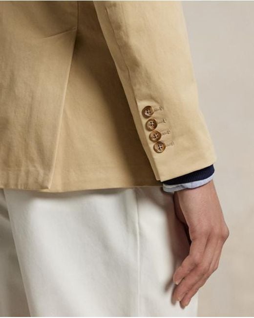 Polo Ralph Lauren Polo Soft Tailored Stretch Chino Colbert in het Natural voor heren