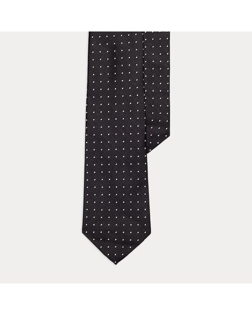 Polo Ralph Lauren Black Polka-dot Silk Repp Tie for men
