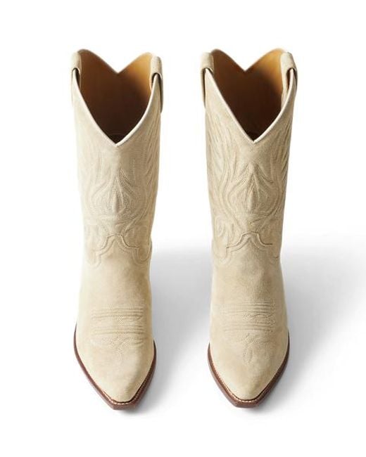 Ralph Lauren Natural Chilton Mm Calf-Suede Cowboy Boot