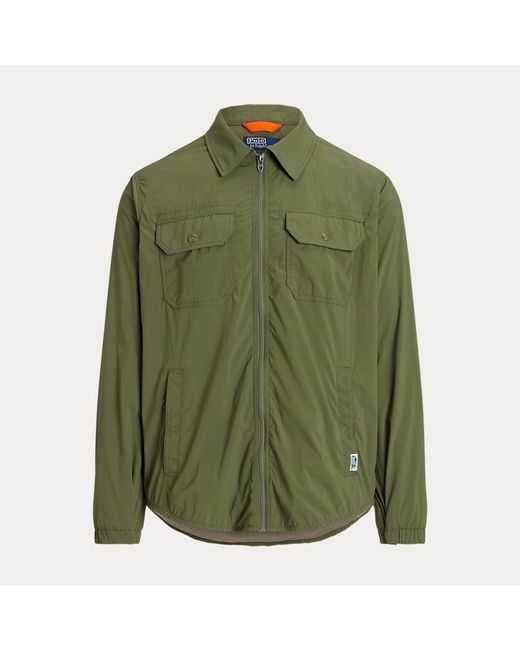 Ralph Lauren Green Water-repellent Shirt Jacket for men