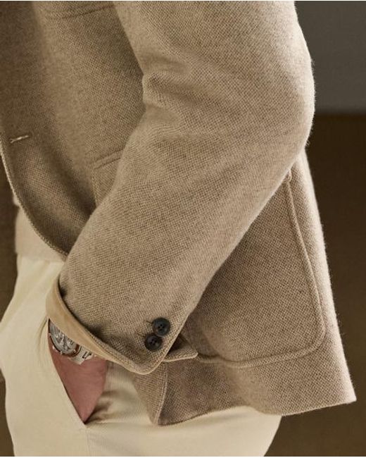 Ralph Lauren Brown Hand-Tailored Textured Stables Jacket for men