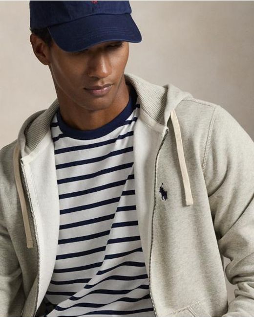 Polo Ralph Lauren Gray Fleece Full-Zip Hoodie for men