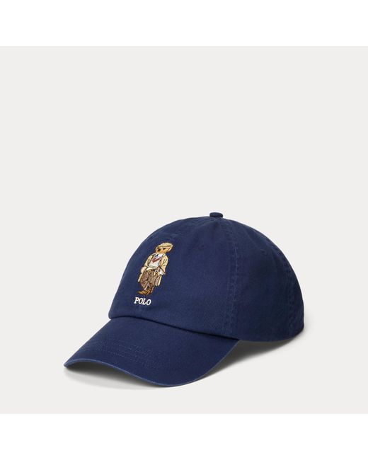 Polo Ralph Lauren Blue Polo Bear Twill Ball Cap for men