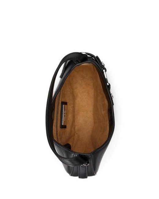 Ralph Lauren Gray Leather Small Tasha Crossbody Bag