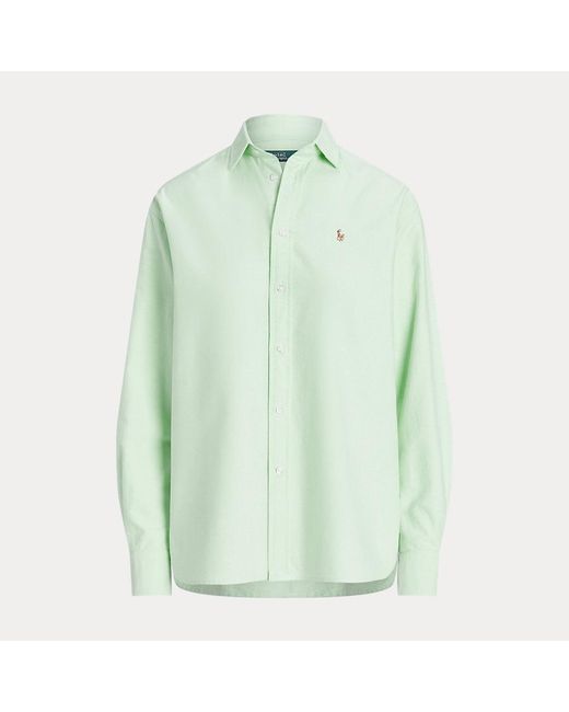 Polo Ralph Lauren Green Relaxed Fit Cotton Oxford Shirt
