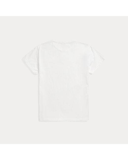 RRL White Jersey Crewneck T-Shirt for men