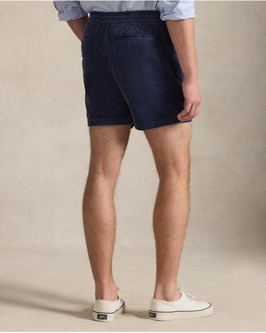 Polo Ralph Lauren Blue 15 Cm Polo Prepster Corduroy Shorts for men