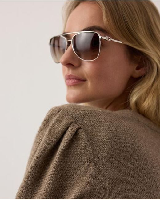 Ralph Lauren Brown Silk-Blend Mouliné Cardigan