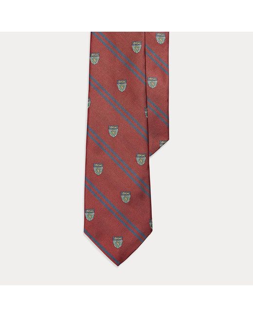 Polo Ralph Lauren Red Striped Silk Repp Club Tie for men