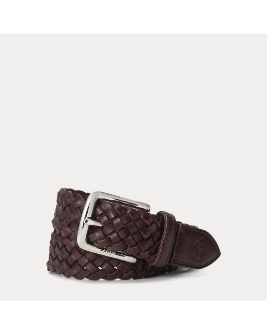 Polo Ralph Lauren Brown Ralph Lauren Boy's Braided Leather Belt for men