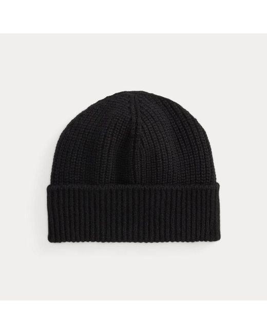 Bonnet Côtelé En Cachemire Ralph Lauren pour homme en coloris Black