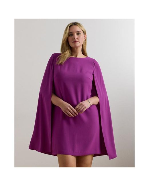 Ralph Lauren Purple Ralph Lauren Cape Georgette Cocktail Dress