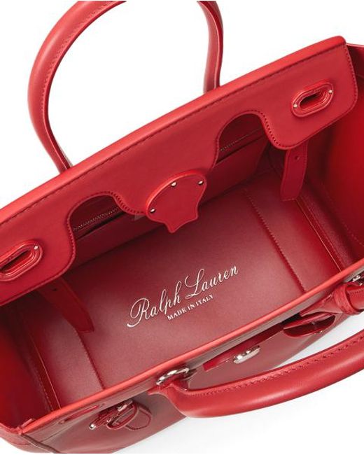 Ralph Lauren Red Extra-Soft Ricky 33 Calfskin Bag