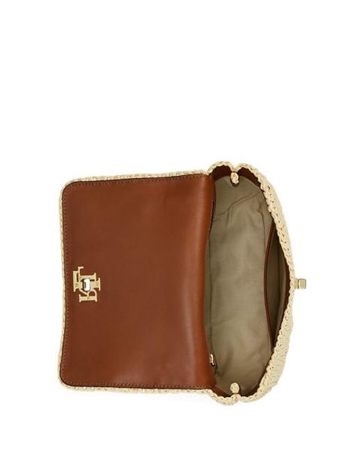 Ralph Lauren Sophee Medium Tas Van Geweven Stro in het Natural