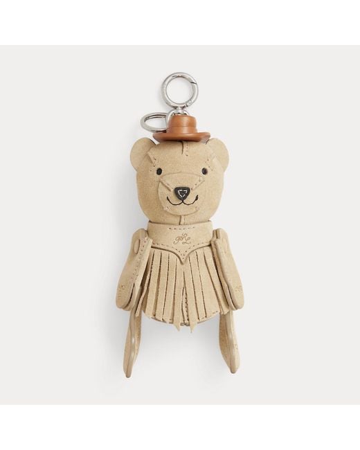 Polo Ralph Lauren Natural Western Polo Bear Leather Bag Charm