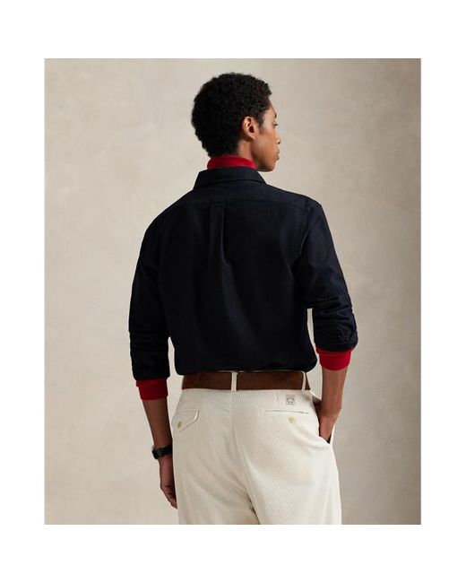 Camicia Oxford Polo Bear Custom-Fit di Polo Ralph Lauren in Blue da Uomo