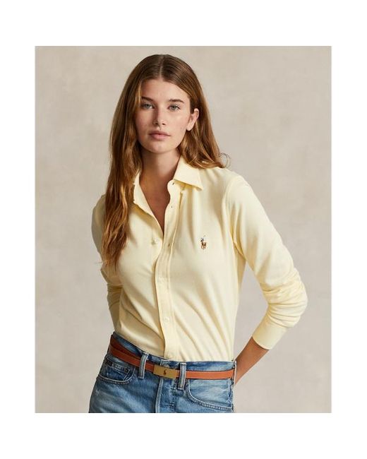 Polo Ralph Lauren Natural Slim Fit Knit Cotton Oxford Shirt