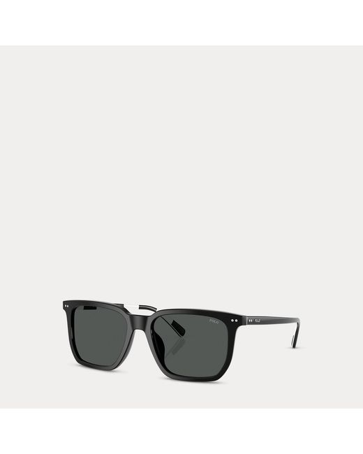 Polo Ralph Lauren Gray Heritage Rugby-Stripe Sunglasses for men