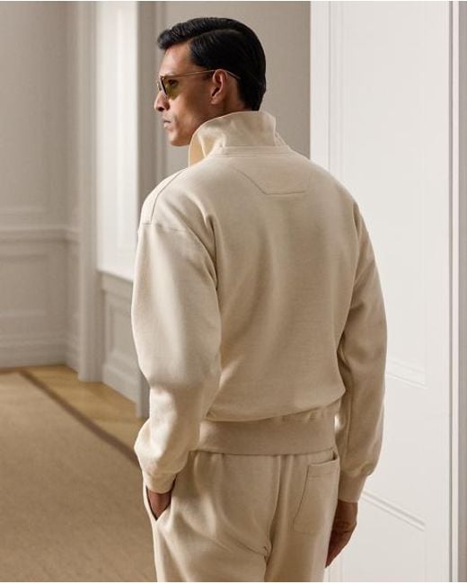 Ralph Lauren Brown Relaxed Fit Cotton-Cashmere Sweatshirt for men