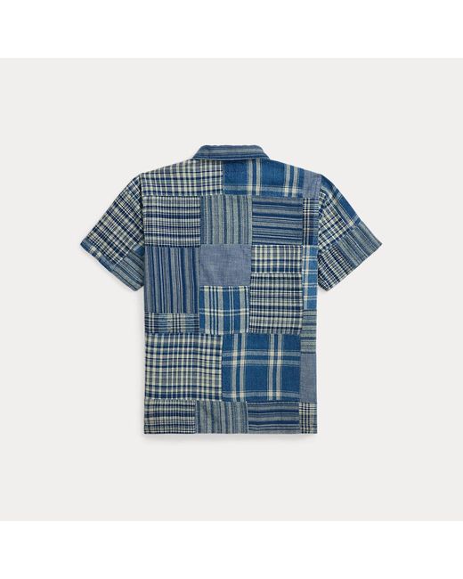RRL Patchwork Overhemd in het Blue voor heren