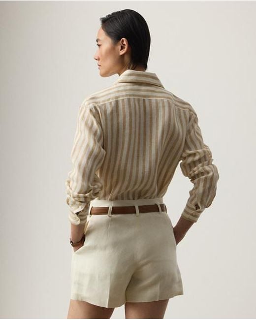 Ralph Lauren Blue Ralph Lauren Capri Relaxed Fit Striped Linen Shirt