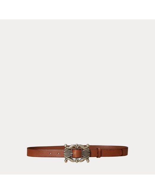 Polo Ralph Lauren Natural Decorative Buckle Leather Belt