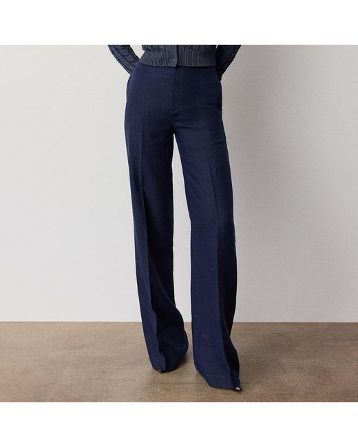 Ralph Lauren Blue Dean Linen Pant