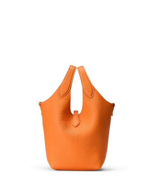 Polo Ralph Lauren Orange Polo Play Small Leather Tote & Crossbody