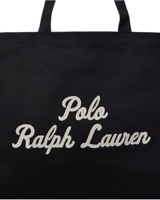 Polo Ralph Lauren Gray Embroidered Canvas Tote for men