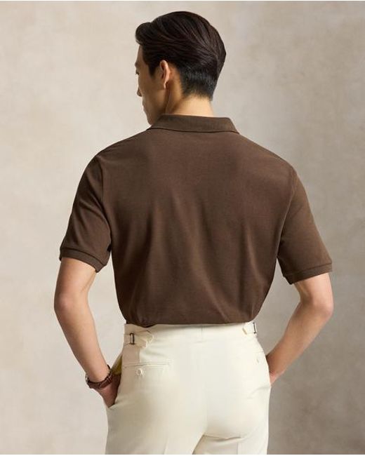 Polo Ralph Lauren Green The Iconic Classic Fit Mesh Polo for men