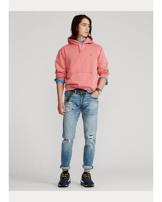 Polo Ralph Lauren Garment-dyed Fleece Hoodie in Desert Rose (Pink Polo Ralph Lauren Garment-dyed Fleece Hoodie in Desert Rose (Pink