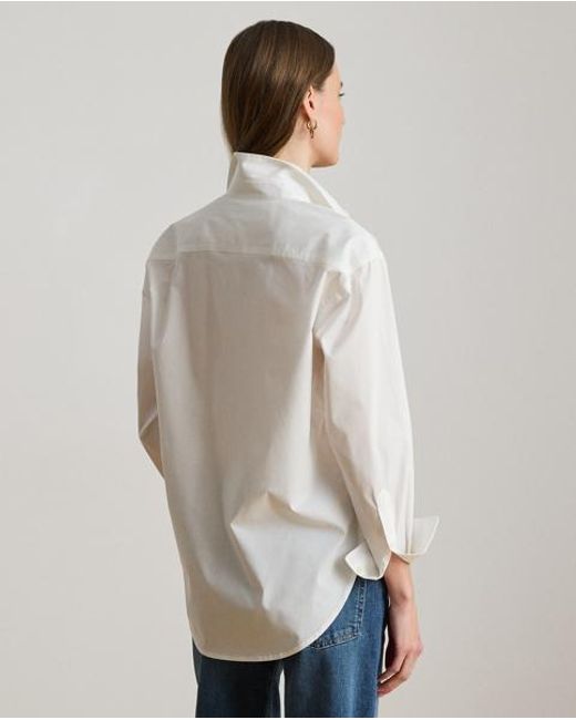 Ralph Lauren White Relaxed Fit Stretch Cotton Shirt