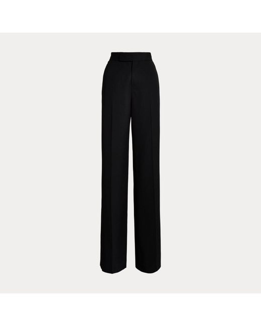 Ralph Lauren Black Barnet Wool Barathea Tuxedo Pant