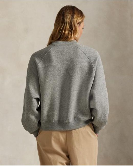 Sudadera De Felpa Con Cuello Redondo Polo Ralph Lauren de color Gray