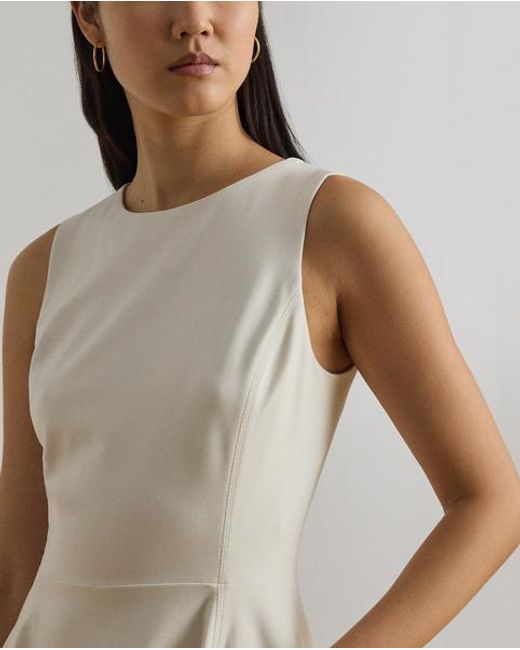 Ralph Lauren Natural Ponte Sleeveless Dress