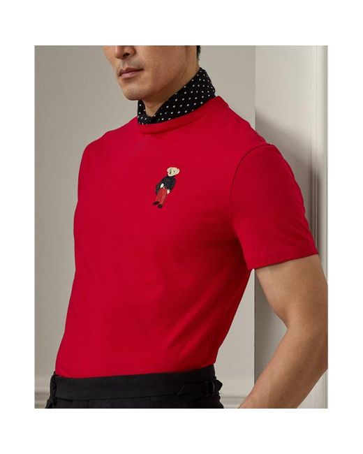 Ralph Lauren Purple Label Lunar New Year T-shirt Met Polo Bear in het Red voor heren