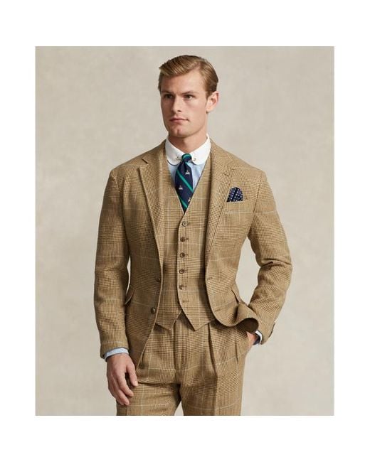 Polo Ralph Lauren Brown Polo Soft Tailored Plaid Tweed Jacket for men
