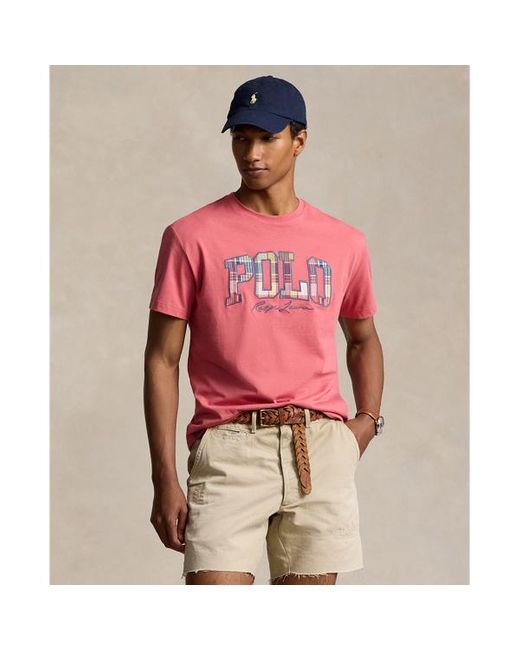 Polo Ralph Lauren Classic-Fit Jersey-T-Shirt mit Logo in Pink für Herren